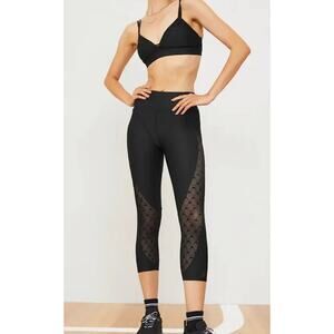 Alo Yoga Women’s Airlift Mesh High-Waist Celeste Capri- Black Small